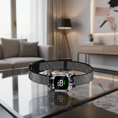 Collier anti aboiement chien Gris camouflage