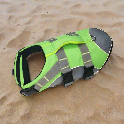 gilet de sauvetage pour chien vert