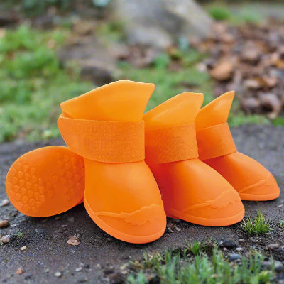 Bottes pour chien| imperméable Fluo orange- Chien en balade