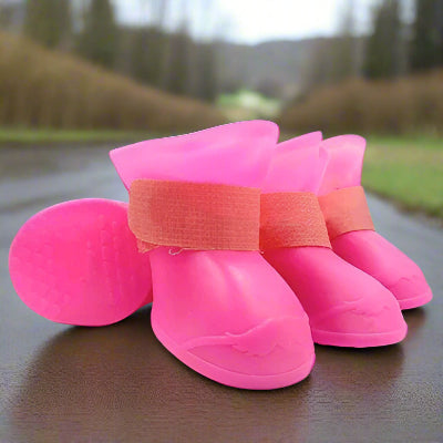 Bottes pour chien| imperméable Fluo rose - Chien en balade