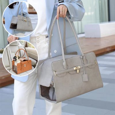 chien sac de transport elegance gris - Chien en balade