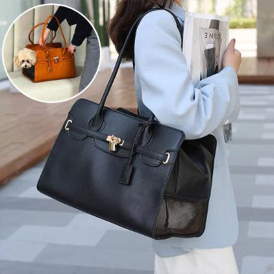 chien sac transport elegance noir |Chien en balade