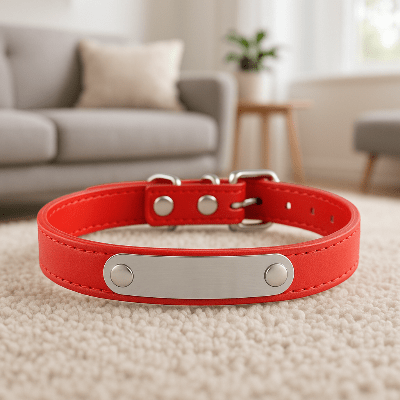 Collier cuir chien|Perso - Nel™ - Chien en balade