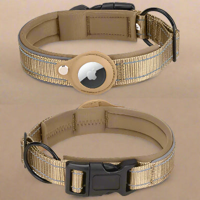 Collier - GPS - chien - Tag beige - Chien en balade