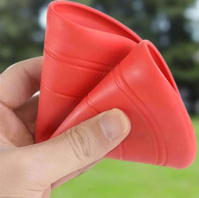 Frisbee-FlyDogâą-Rouge-flexible- Chien en balade