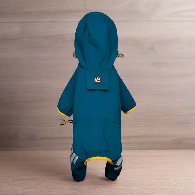 Imperméable petit chien dos bleu vert| Splash™ - Chien en balade
