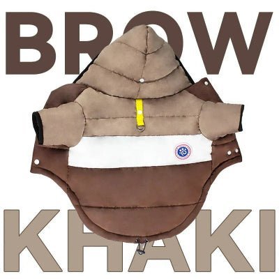 manteau pour chien capuche Candy kaki| Chien en balade