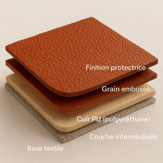 Cuir PU c'est quoi ? Comparaison avec le cuir véritable - Chien en balade