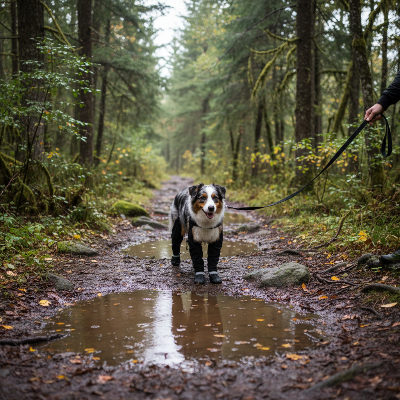Bottes pour chien brettelles Reflex avec Berger Australien