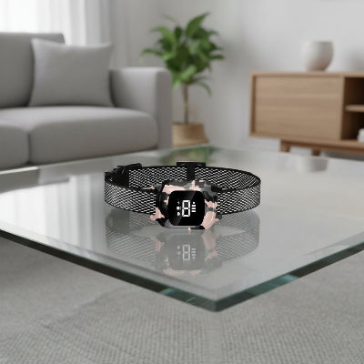 Collier anti aboiement chien Rose camouflage