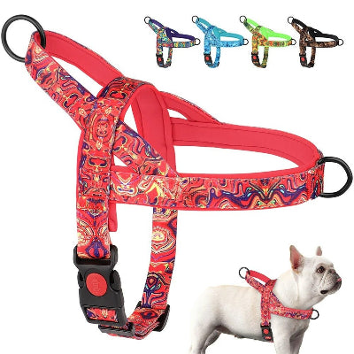Harnais anti traction chien DogSafeHarness dog francais rouge