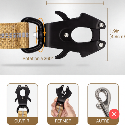 Laisse pour chien indestruction description