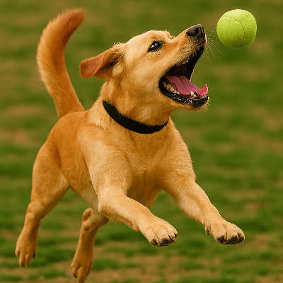 Balle de tennis pour chien| Jouer et bouger - Chien en balade