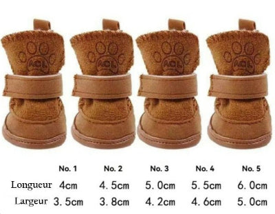 Chaussure Chien| Imperméables PawWarm™ - tableau taille