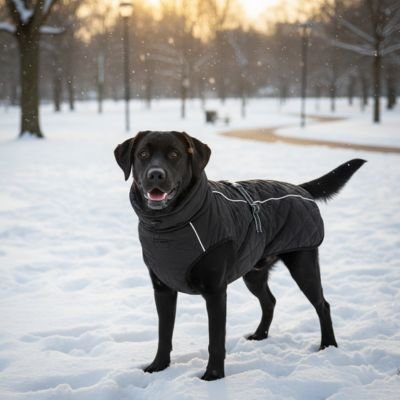 Chien manteau | Imperméable ImperReflx™ chaud et résistant - Chien en balade