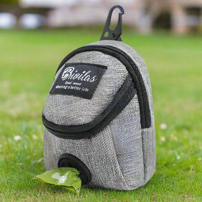 Distributeur sac à crottes -chien-gris- Chien en balade