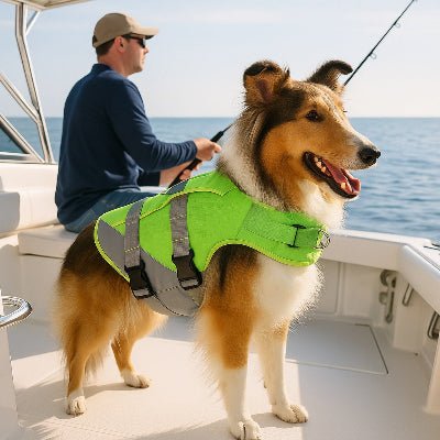 Gilet de sauvetage pour chien | GSC™ Conception robuste et sécuritaire - Chien en balade