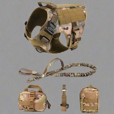 Harnais chien| militaire SFP - 5™ Ensemble résistant à l'eau et aux déchirures - Chien en balade