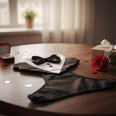 Harnais chien | Smoking élégant & raffiné Tux™ - Chien en balade