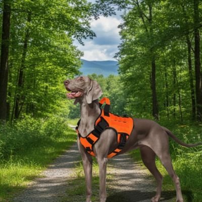 Harnais militaire chien Ajustable Orange