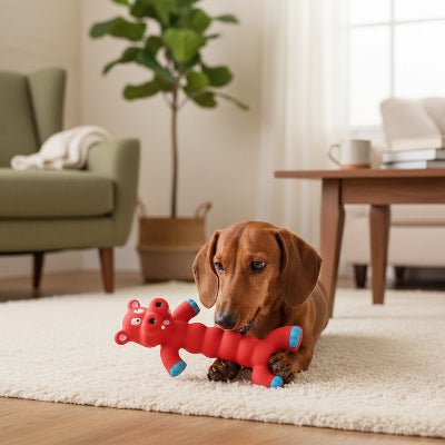 Jouet chien | Ultra - résistant en latex - Chien en balade