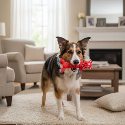 Jouet chien | Ultra - résistant en latex - Chien en balade