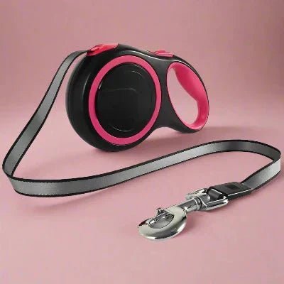 Laisse de chien - MaxLeash™ - Rose - Chien en balade