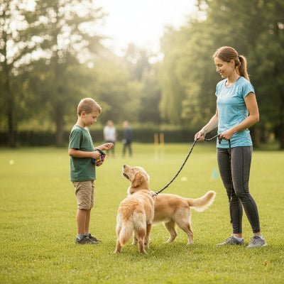 Longes chien | Ajustable Liberté Sécurisée - Chien en balade