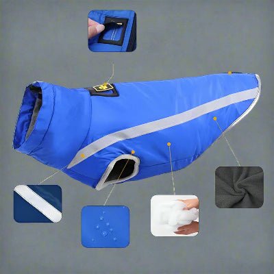 Manteaux pour chien | Grand - V™ Efficace contre la pluie le vent et la neige - Chien en balade