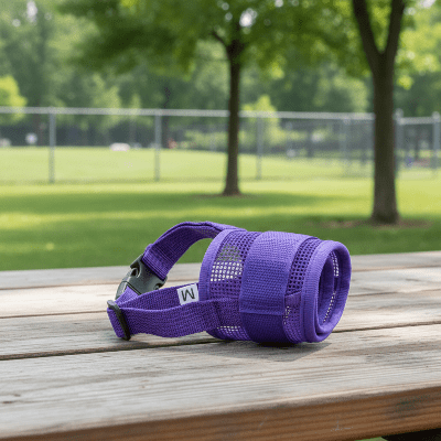 Muselière | MuzLight Respirante Ajustable - Chien en balade